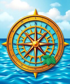 Tropical Compass Paint Numbers