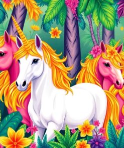 Unicorn Herd Paint Numbers