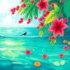 Graceful Tropical Water Drifter Paint By Numbers