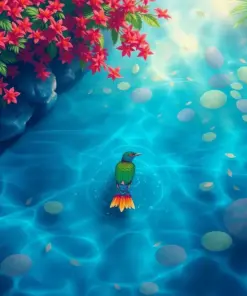 Graceful Tropical Water Drifter paint by numbers