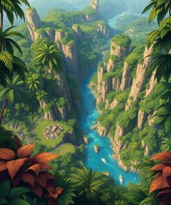 Jungle Maps Paint Numbers