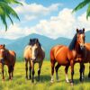Tropical Equines Paint Numbers