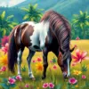 Grazing Tropical Equine Paint By Numbers