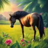 Grazing Tropical Equine Paint By Numbers
