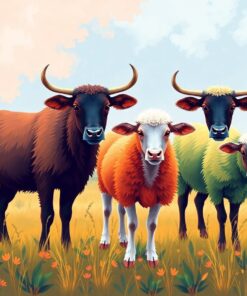 Grazing Tropical Outback Flock Paint By Numbers