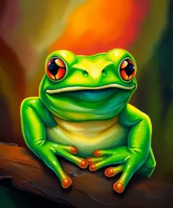Green Frog Paint By Numbers