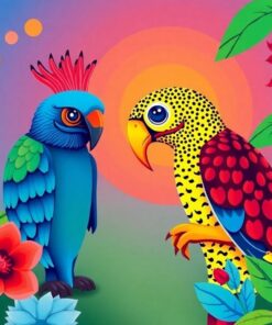 Greeting The Exotic Visitor Paint By Numbers