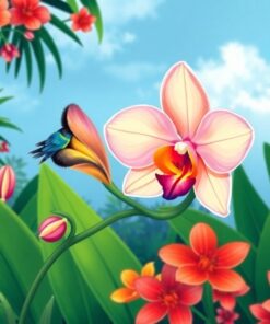 Tropical Orchid Paint Numbers