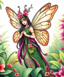 Tropical Ferns Paint Numbers