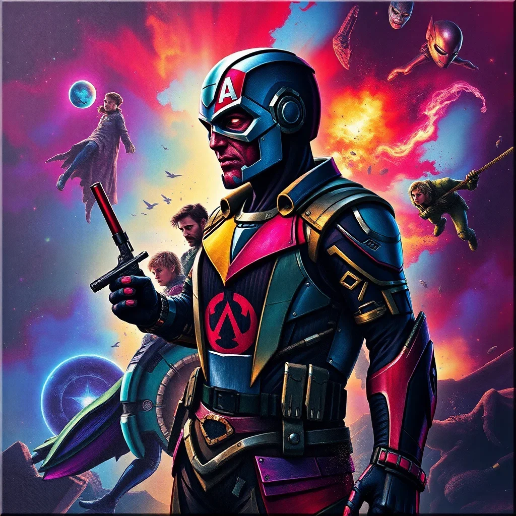 completed artwork display Guardians Galaxy paint by numbers