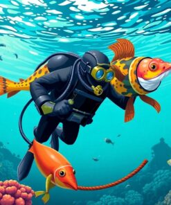 Antique Diver Paint Numbers