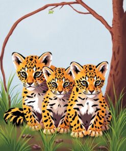 Feline Cubs Paint Numbers