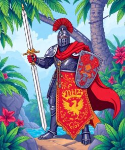 Tropical Knight Paint Numbers