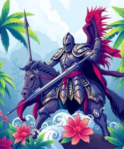 Guarding The Tropical Knight Paint By Numbers