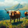 Guiding The Island Cattle Paint By Numbers
