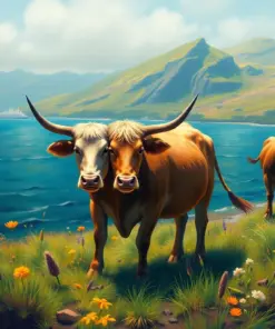 Guiding The Island Cattle Paint By Numbers