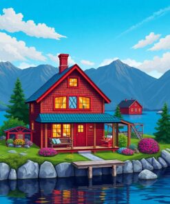 Cabin Retreat Paint Numbers