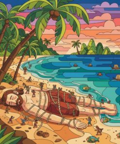 Gulliver On Tropical Sands Paint By Numbers