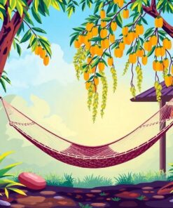 Hammock Beneath Vintage Banyans Paint By Numbers