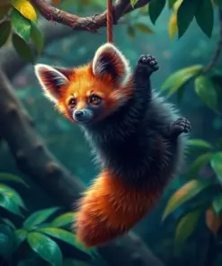 Hanging Jungle Flying Fox Paint By Numbers