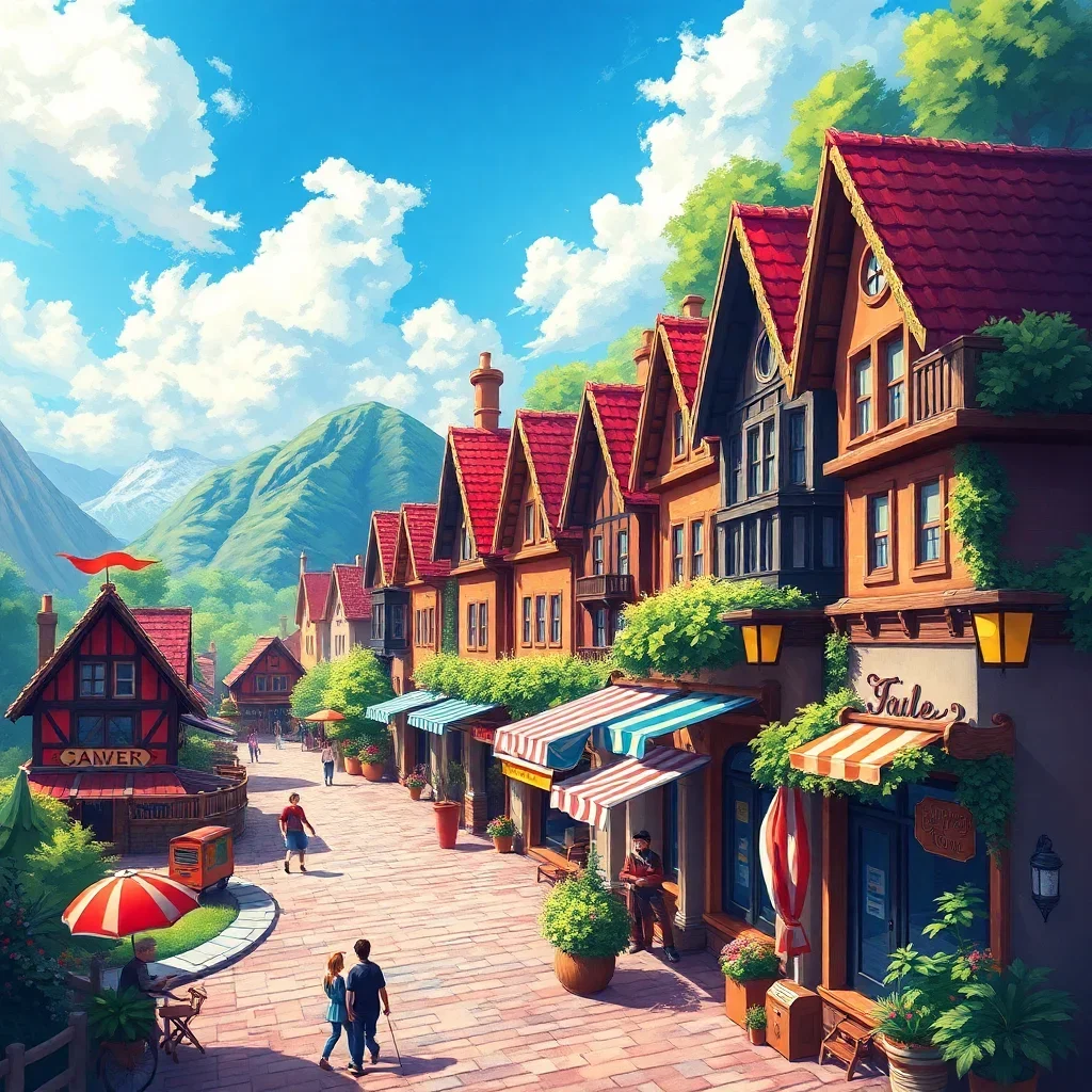 completed artwork display Happy Town paint by numbers