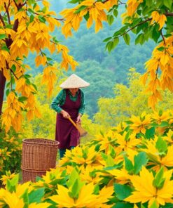 Amber Leaves Paint Numbers