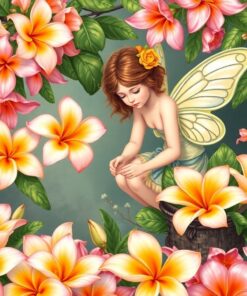 Golden Frangipani Paint Numbers