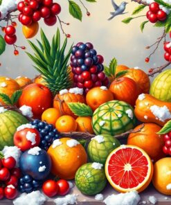 Winter Fruits Paint Numbers