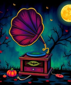 Haunted Lanai Gramophone Paint By Numbers