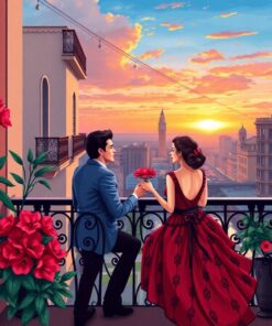 Balcony Romance Paint Numbers