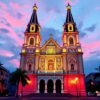 Havana Cathedral Dusk Glow Paint By Numbers