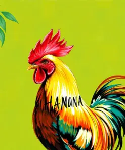 Havana Morning Rooster Sketch Paint By Numbers