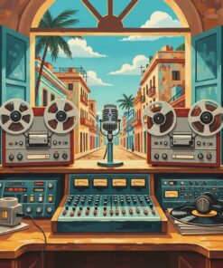 Havana Radio Station Desk Paint By Numbers