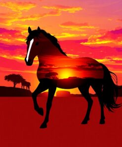 Mustang Silhouette Paint Numbers