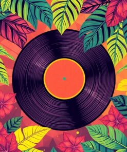 Hazy Tropical Record Groove Paint By Numbers
