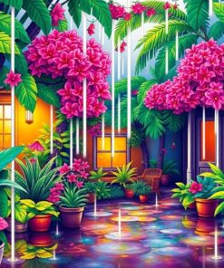 Hearthside In Tropical Rain Paint By Numbers