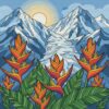 Heliconia Amidst Icy Peaks Paint By Numbers
