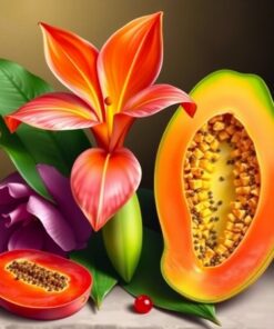 Sliced Papaya Paint Numbers