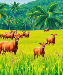 Herd In Tropical Grass Paint By Numbers
