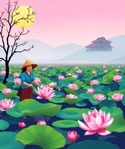 Pond Workers Paint Numbers