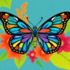 Tropical Butterfly Paint Numbers