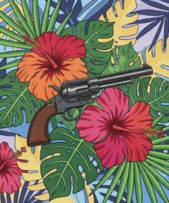 Hibiscus And Hidden Revolver Paint By Numbers
