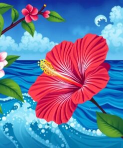 Hibiscus Facing The Tide Paint By Numbers