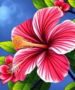 Hibiscus On Realistic Controls Paint By Numbers