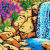 Waterfall Mosaic Paint Numbers