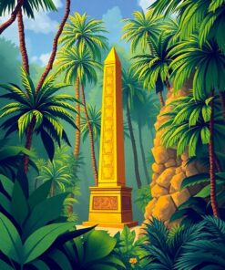 Jungle Obelisk Paint Numbers