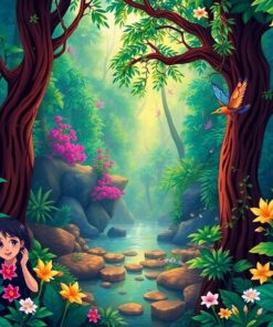 Hidden Rainforest Fairy Oasis Paint By Numbers