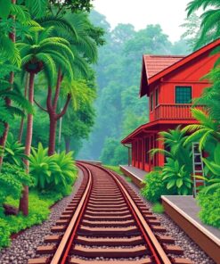 Train Tracks Paint Numbers