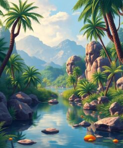 Hidden Realistic Ape Oasis Paint By Numbers