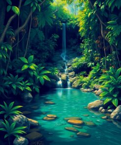 Jungle Lagoon Paint Numbers